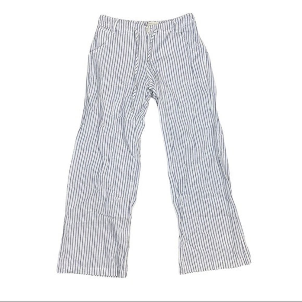 Just Living - White and Blue Wide Leg Beach Pants